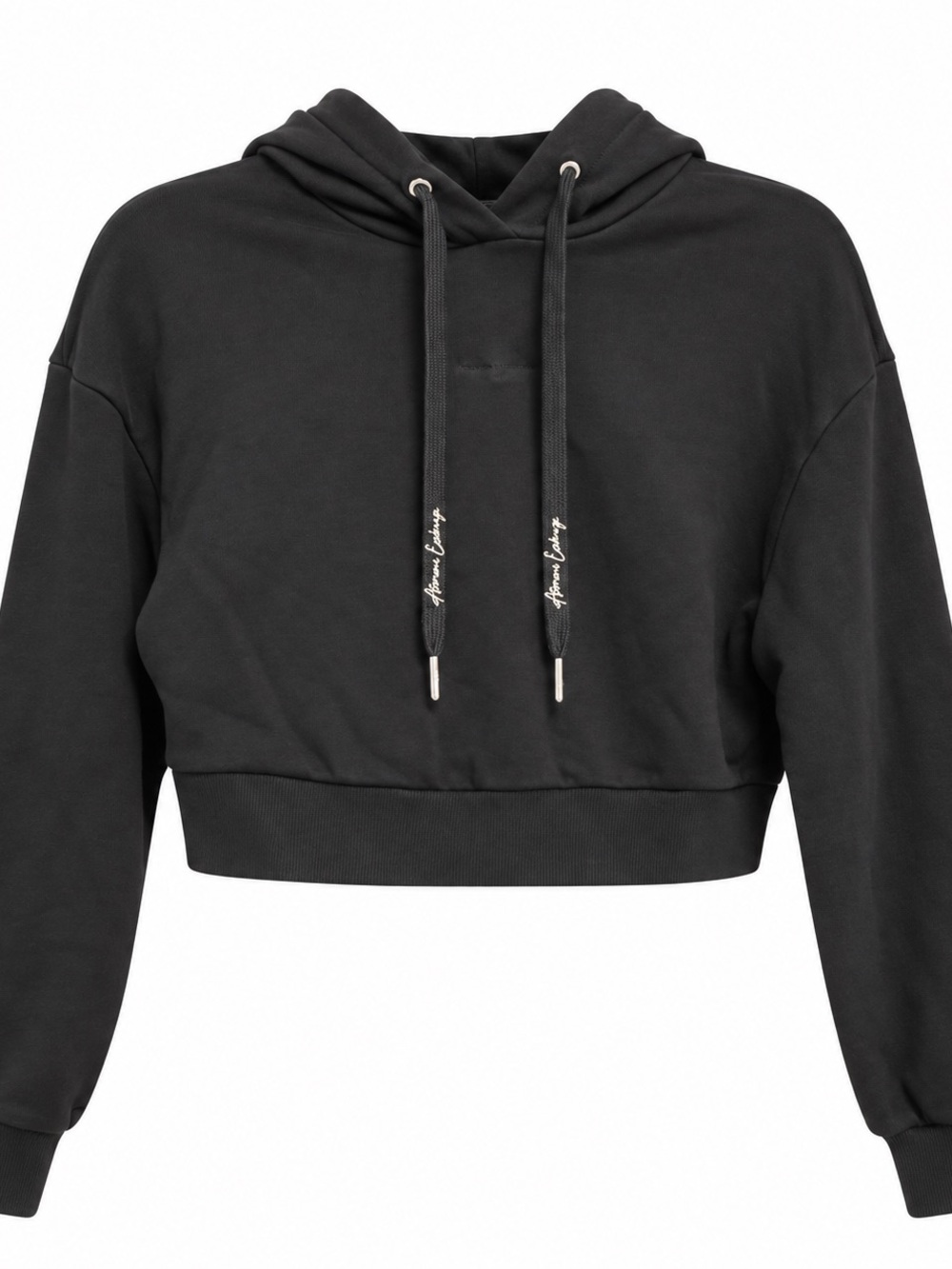 Armani Exchange A|X Authentic Black Cropped Hoodie